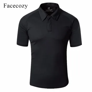 

Facecozy Men Outdoor Fishing Jersey Male Hiking Camping Sports Polo Shirts Military Tactical T-shirts Short Sleeve Running Tees