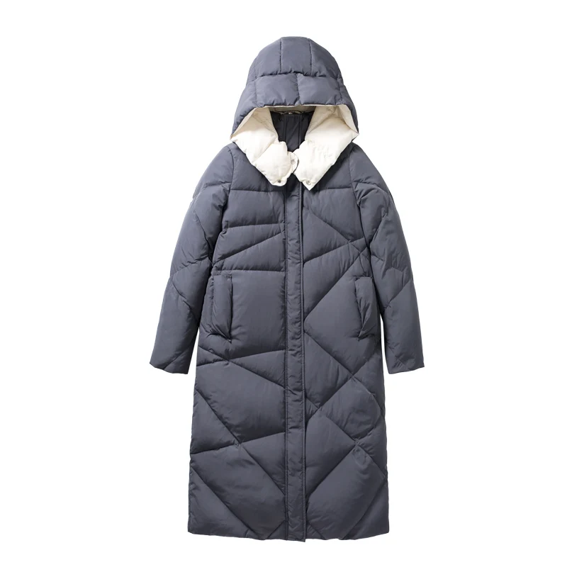 Toyouth Winter Women's Down Jacket Coat Female Women Long Coat Warm Parkas Thick Female Hooded Duck Down Parka Warm Down Parka
