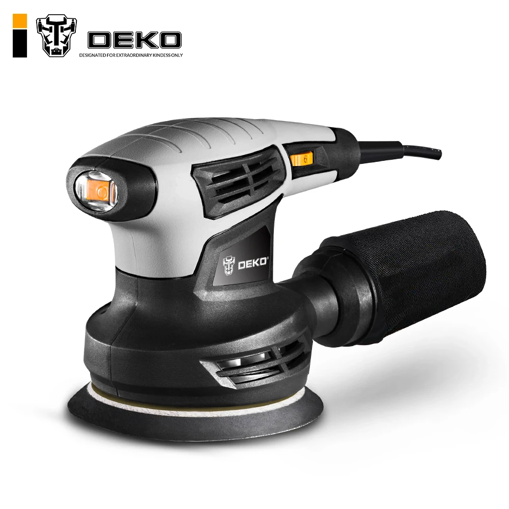 DEKO QD6206R 280 W Эксцентриковая шлифовальная машина с 15 листов наждачная бумага удаление пыли и гибридных пыли угги - изображение