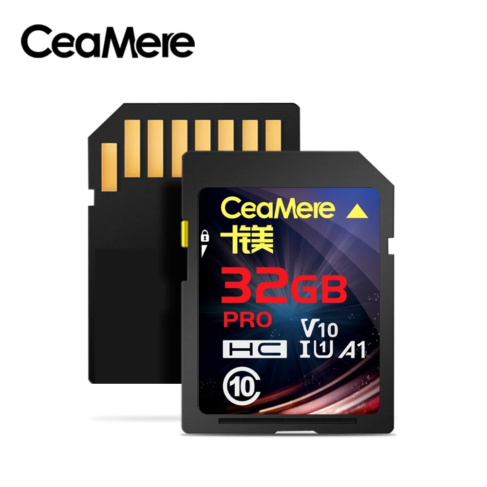 CeaMere, sd карта, 256 ГБ, 128 ГБ, 64 ГБ, 32 ГБ, 16 ГБ, XC, HC, карта флэш-памяти, класс 10, UHS-I, Micro sd карта, 128 ГБ, для камеры, Прямая поставка - Емкость: CM02113-32GB