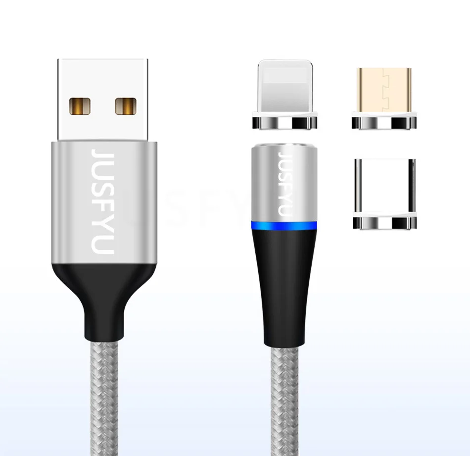 Магнитный кабель для мобильного телефона 3 А, зарядное устройство 2 м, кабель Micro USB type-C, разъем для iPhone x, samsung, S8, S9, Xiaomi, huawei, быстрая зарядка 3,0