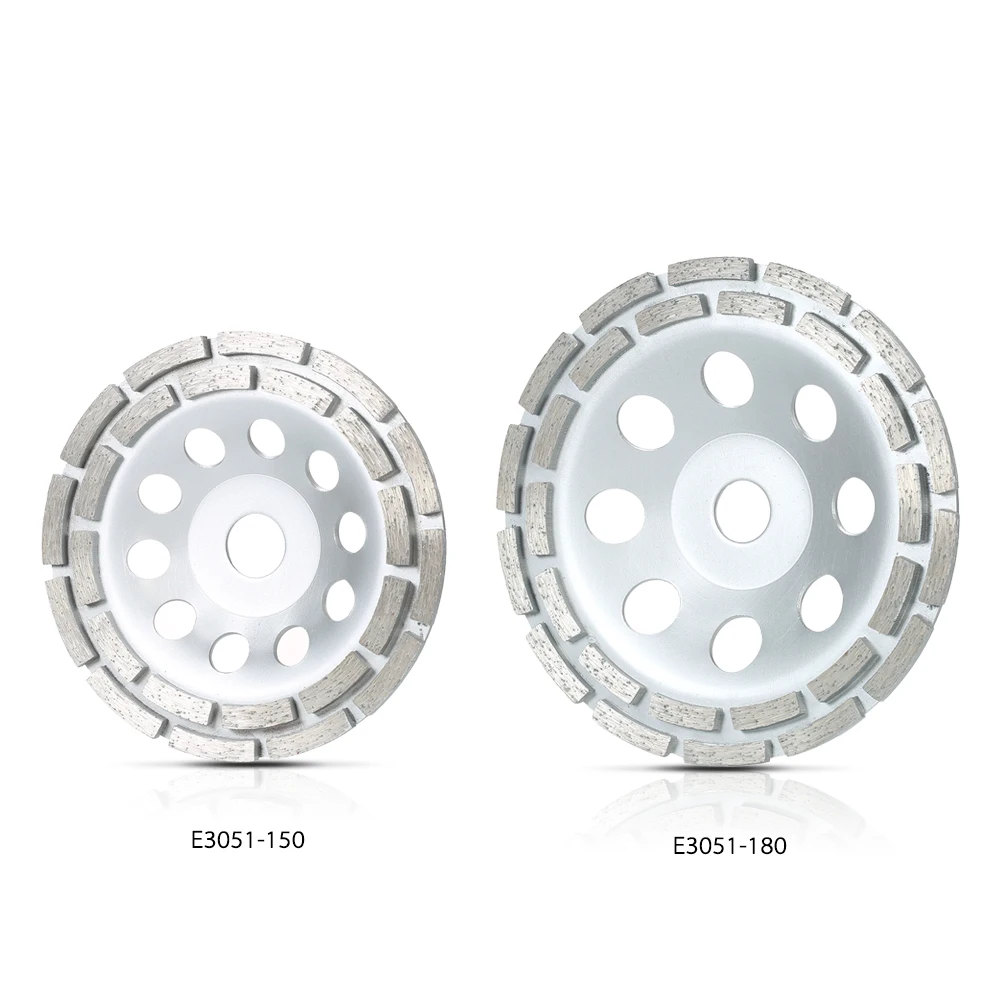 180 мм 7 "Diamond 2 строки сегмент Шлифовальные круги диск миску Форма Шлифовальные станки чашка 22 мм Внутреннее отверстие для бетона гранит