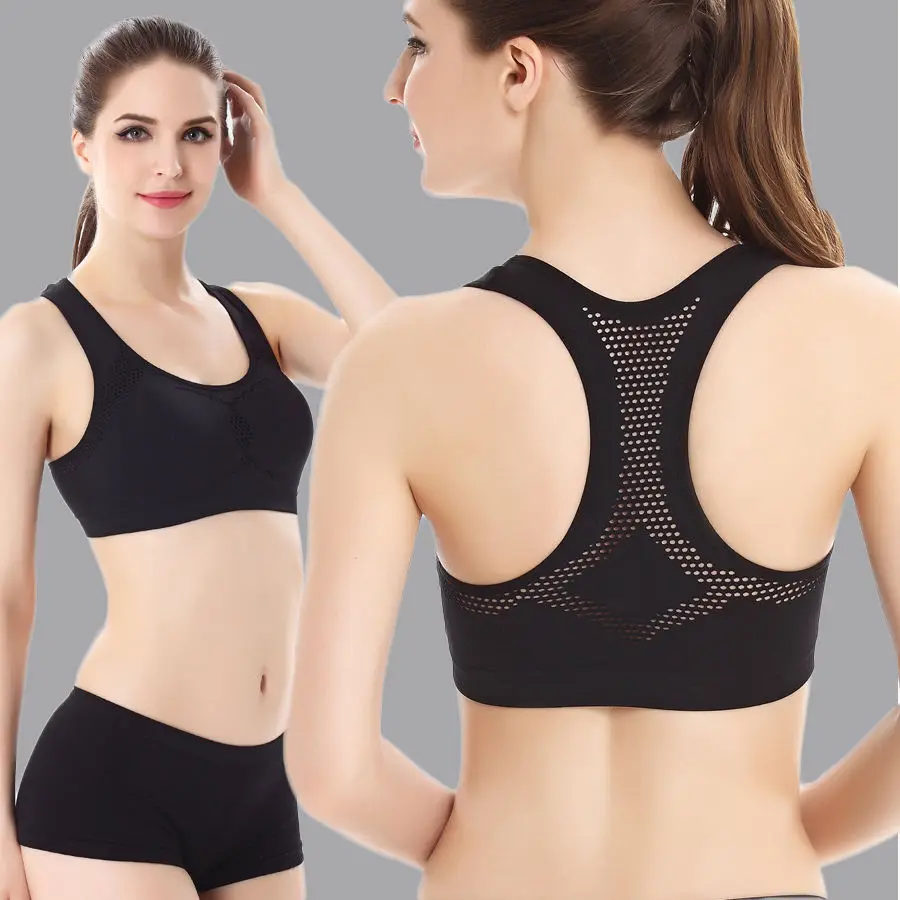 

Vest Sports Bra Set Hollow No Steel Ring Breathable Quick Dry Running Underwear Comfortable Set