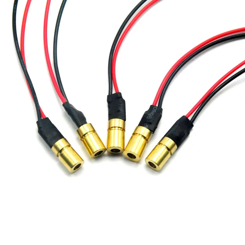 

5pcs Red Laser Diode Module 650nm 1mW 3VDC Mini Focus Dot Lazer Module 6x10mm
