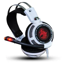 Lighting electric game earphones headset 7.1 bass internet cafe computer vibration headset belt microphone