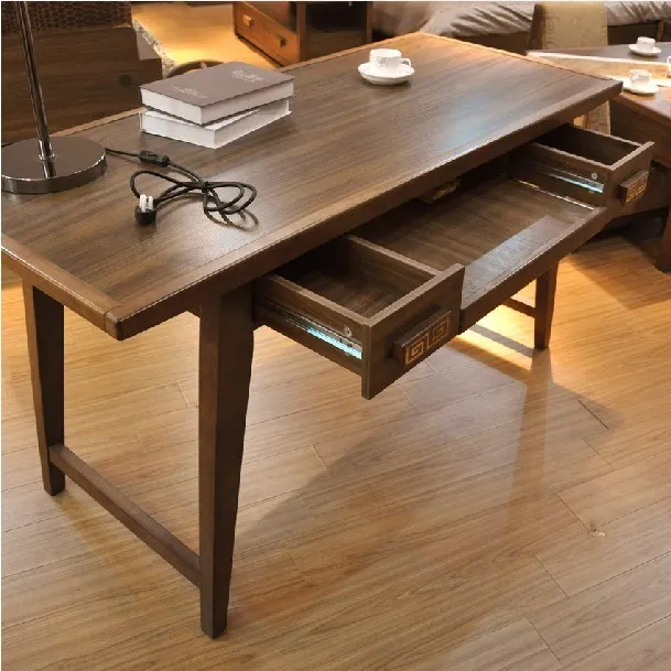 table Cheap Chinese real notebook computer tables Office Walnut oak
