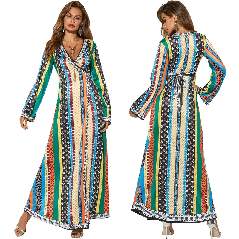 Саида De Praia Feminino 2019 женские платья Модный богемный шик костюм накидка Восточный