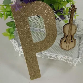 

Decorative 5" tall Gold Letter for Bedroom diy craft christmas decor glitter paper