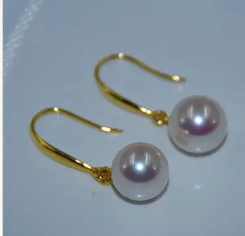 

ZHAO luxury Noble jewelry Genuine charming pair 11mm natural round south sea white round pearl earring