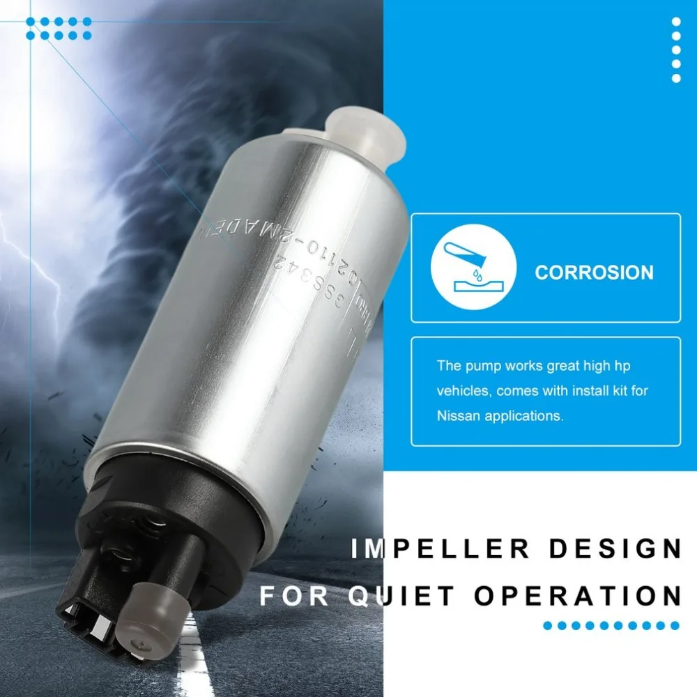 

New 255LPH High Flow Fuel Pump Universal In-tank Gasoline Auto Car Fuel Pump High Performance Fuel Pump for Tuning Cars