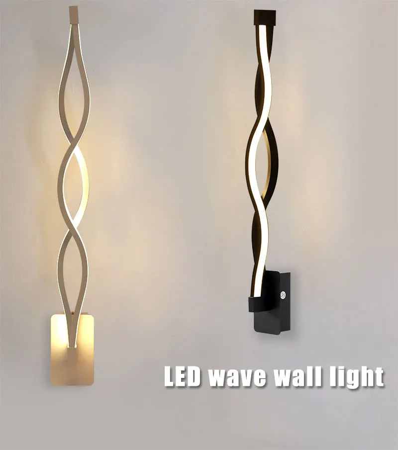 Lâmpada de Parede Quarto ao Lado da Luz da Parede Conduziu a Lâmpada Iluminação do Corredor Minimalista Moderna V-260 v Lampada Arandela Preto Branco Decoração 16 w 96 2 96 v-260 v lampada quarto ao lado