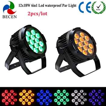 

IP65 12x18W RGBWA UV 6in1 Led Par Light Waterproof Slim Par Stage light Outdoor for dj Disco Club Wedding Christmas Party