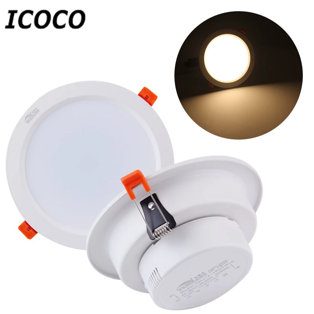 Icoco Высокое качество 12 Вт домашний отель теплый белый светильник высокой мощности AC 85-260 V Акция распродажа