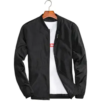 

Big Size 4XL 4XL Mens Spring Summer Jackets Casual Thin Male Windbreakers College Bomber Black Windcheater Hommes Varsity Jacket