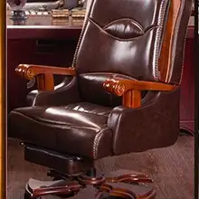 Босс стул. Натуральная кожа компьютерный стул. Домашние массажные может лежать в кожаное кресло. Твердой древесины подлокотник офисные chair.26