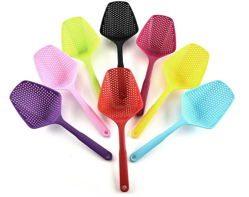 

1PC Nylon Strainer Scoop Colander Kitchen Accessories Gadgets Drain Veggies Water Scoop Gadget Cooking Tools Black