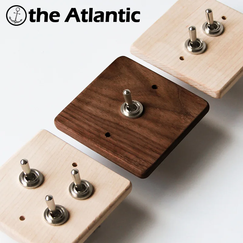 Comprar Maple Walnut Panel de interruptor de pared de lujo interruptor Retro hecho a mano 10A 250 V 110 V Panel de madera palanca de latón 1 GANG 2 GANG 3 GANG