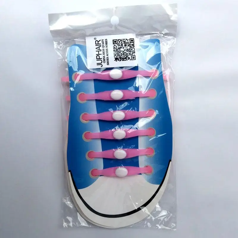 JUP1-12Sets(12Root/Set) Phosphors Noctilucent Fashion Girls Women Sport Men Running Shoe No Tie Laces Elastic Silicone Shoelace
