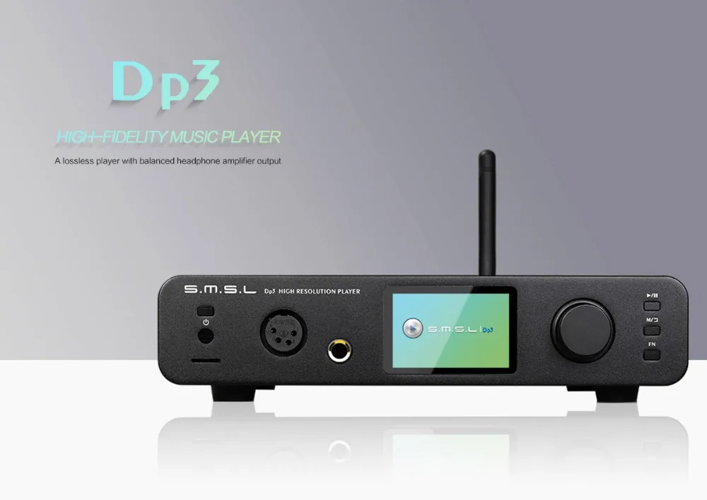 SMSL DP3 DSD HIFI цифровой проигрыватель жесткий диск сбалансированный и несимметричный усилитель для наушников wifi сетевой музыкальный плеер