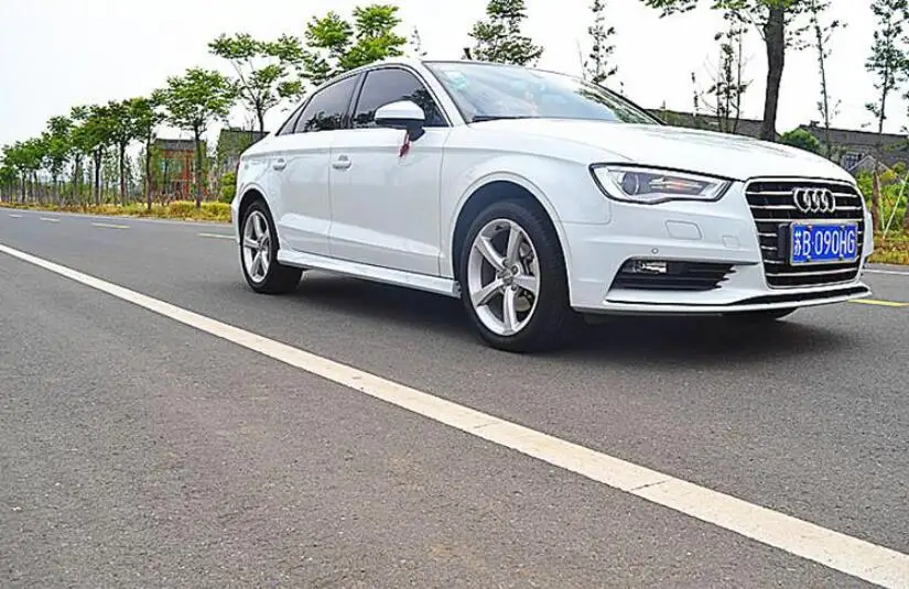 Автомобиль ABS краска сторона кузова юбки комплект крышка для 14-18 AUDI A3 S3 Sportback& Sedan по FedEx