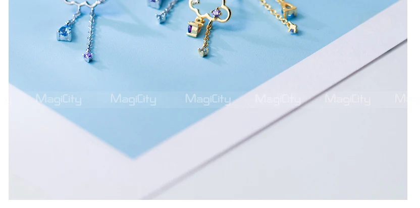 Top Quality New Fashion Tassel Sterling Silver Cloud Earring For Women Waterdrop Pendant Cubic Zirconia 925 Silver Stud Earrings (12)