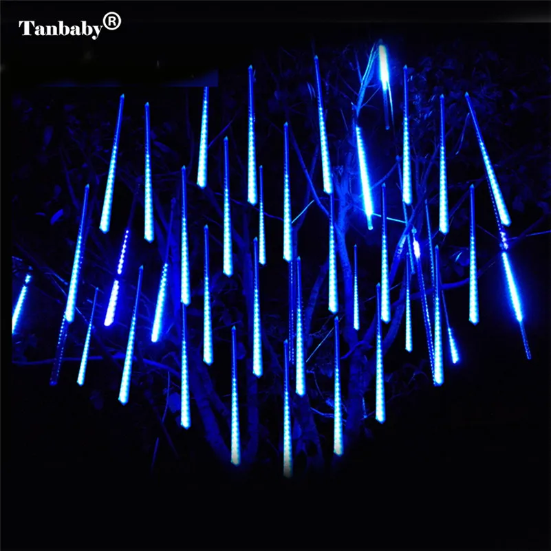 

Tanbaby 8pcs/Set 30CM 50CM Meteor Shower Rain Tubes AC110-240V Christmas String Light Outdoor Garden Wedding Party Holiday Tree
