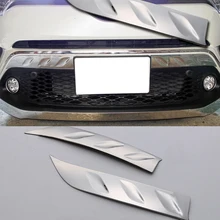 Car Styling Esterno Inferiore Anteriore Targa Paraurti Skid Protezione Striscia di Copertura Decorativa Per Toyota C-HR CHR 2016 2017 2018
