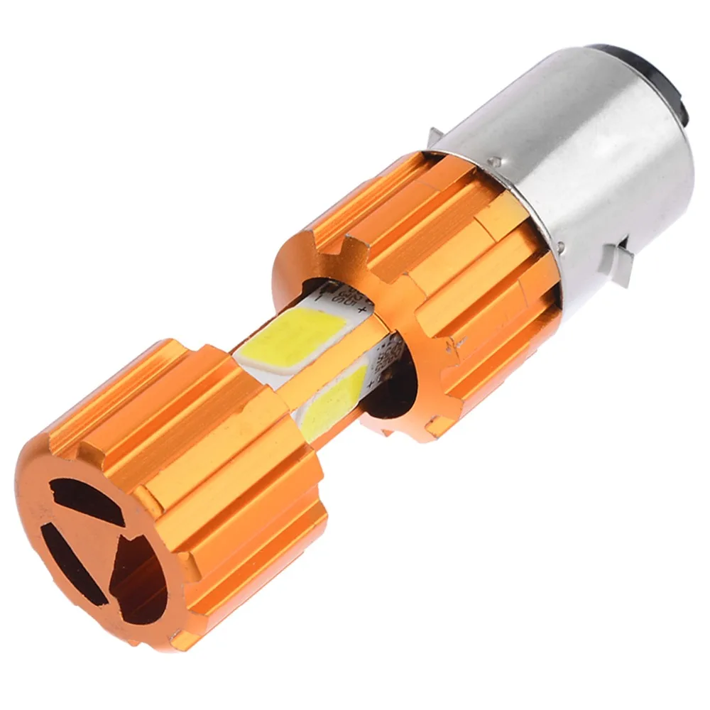Новое поступление белый мотоцикл Hi/Lo фара DE12 24V BA20D COB LED Мопед Скутер ATV лампа