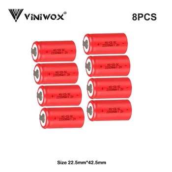 

SC 1.2V 2200mAh Electrical Batteries Ni-CD Rechargeable Battery Power Tool Battery Subc Cells DIY to 6V 7.2V 9.6V Battery Packs