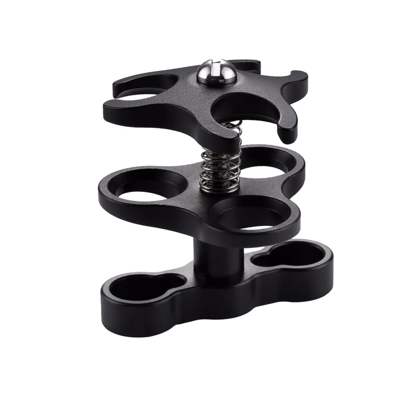 3 Orificios De Montaje Abrazadera De Aluminio Triple Mariposa Clip Cabezal de Bola Adaptador