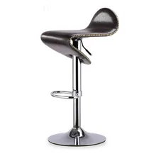 Bar Chair Lifting and Rotating High Chair Bar Front Desk Cashier Swivel Chair Fashion Metal Plating Footrest and Handle Bar
