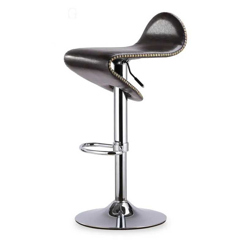 Bar Chair Lifting and Rotating High Chair Bar Front Desk Cashier Swivel Chair Fashion Metal Plating Footrest and Handle Bar Bar Chair Lifting and Rotating High Chair Bar Front Desk Cashier Swivel Chair Fashion Metal Plating Footrest and Handle Bar