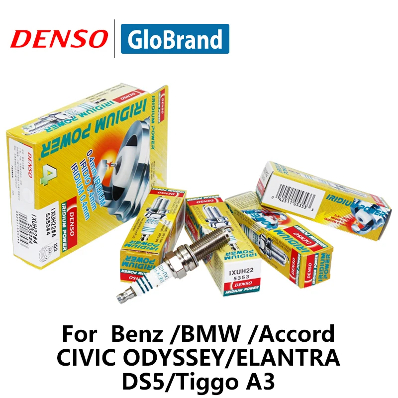 Автомобильная свеча зажигания DENSO для Benz BMW Honda Accord Civic Odyssey Eantra DS5 Chery Tiggo A3 Iridium