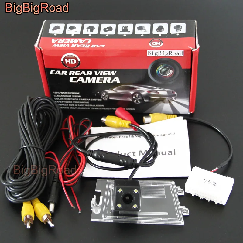 BigBigRoad Автомобильная камера заднего вида для парковки с адаптером Jeep Patriot Compass 2011