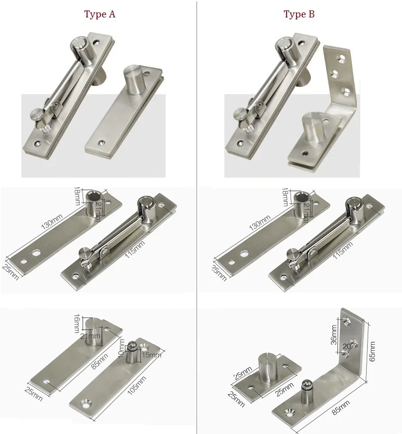 

best Stainless steel Inset Door Pivot Hinge Hinges Adjustable