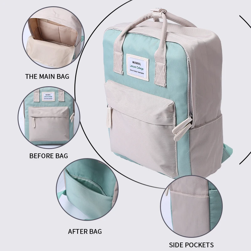 Las mujeres impermeable grande portátil Mochila Niña de la escuela mochilas de hombro de moda de Mochila mujer multifuncional bolsa