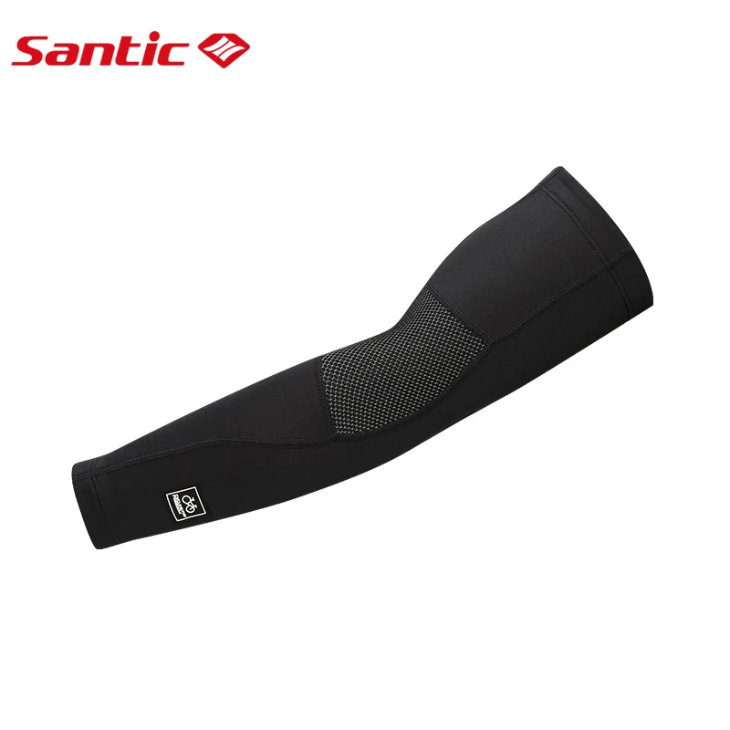Спортивные гетры Santic Arm Sleeve для велоспорта на осень и зиму теплые флисовые рукава