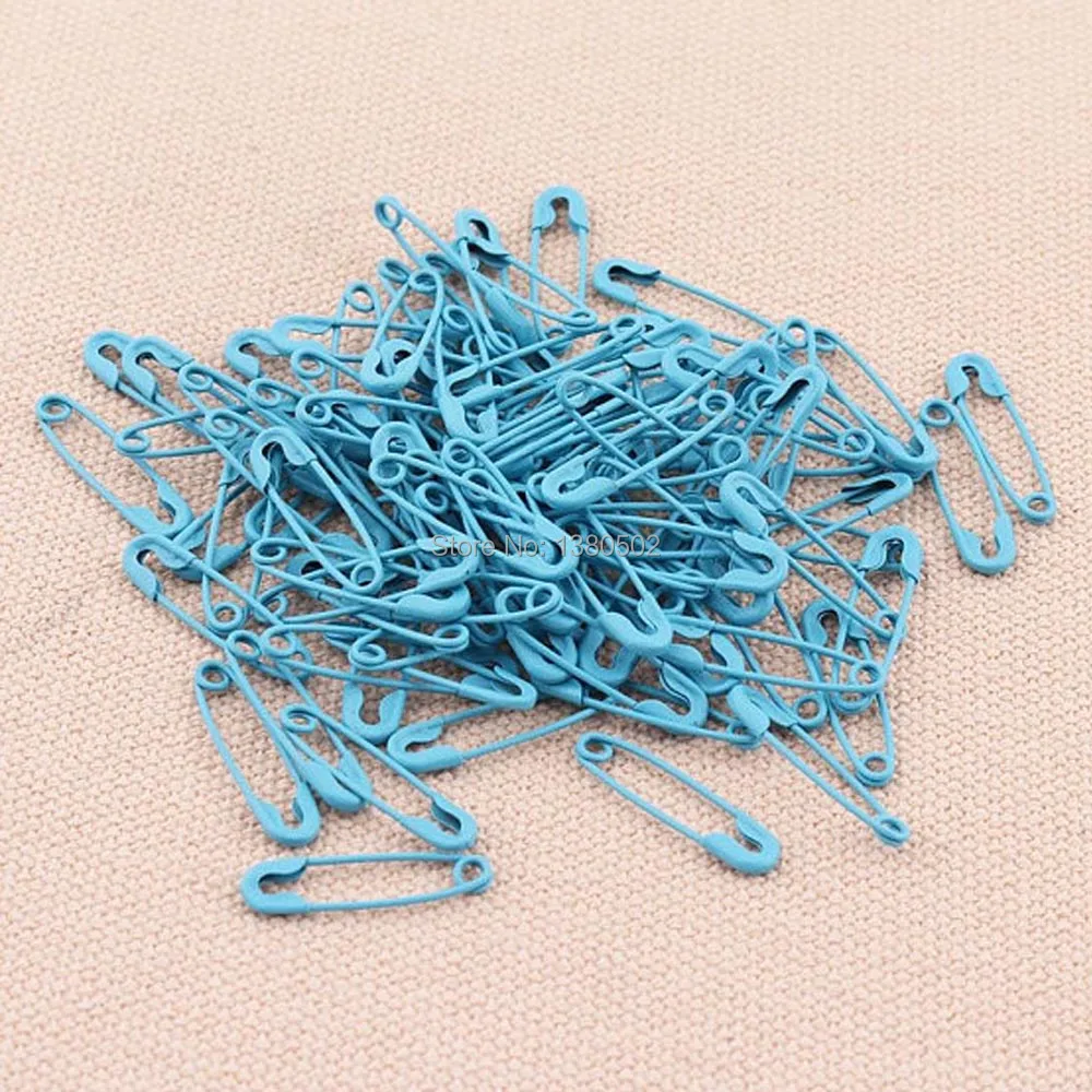 

100pcs /lot Blue Color 19mm Safety Pin Brooch Pin DIY for clothing sewing tool