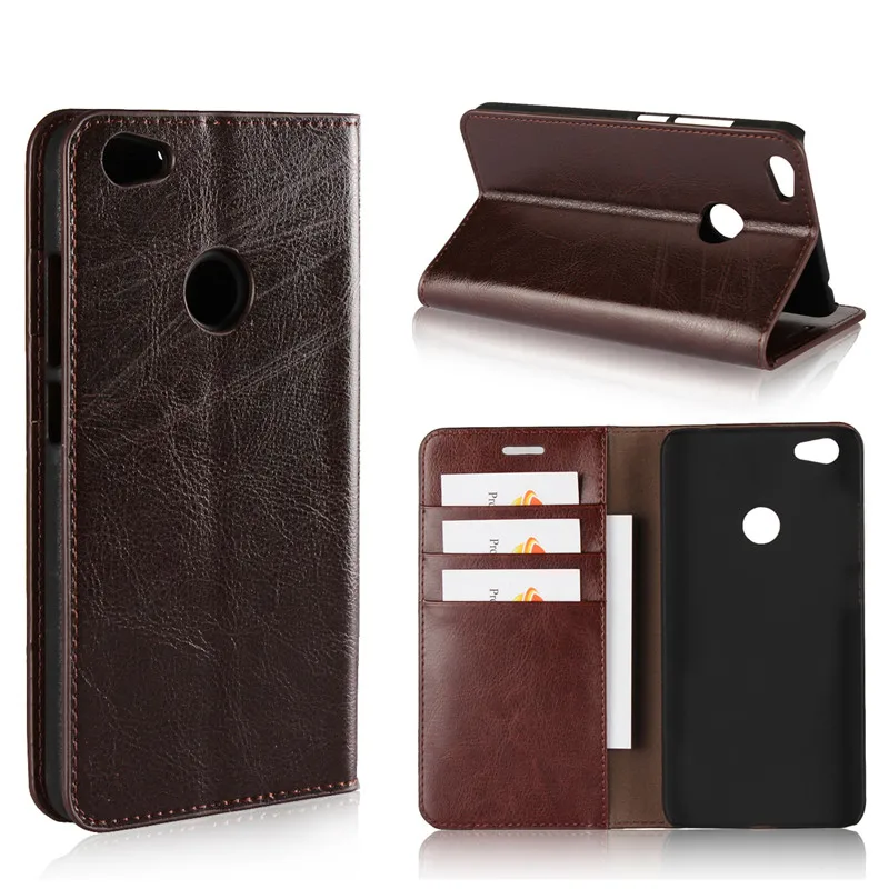 

For Xiaomi Redmi Note 5A Case Genuine Leather Wallet Case Card Stand Flip Case For Xiaomi Redmi Note 5A Pro Prime Cover Coque