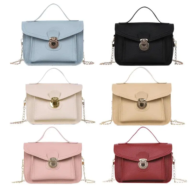 

Solid Color Crossbody Shoulder Handbags Women Small Chain Messenger Bags