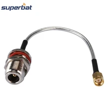 Superbat N женский разъем переборка уплотнительное кольцо к SMA штекер прямой кабель Пигтейл RG402 20 см для беспроводной