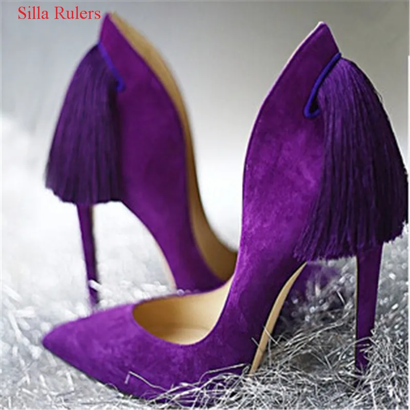 purple sexy heels