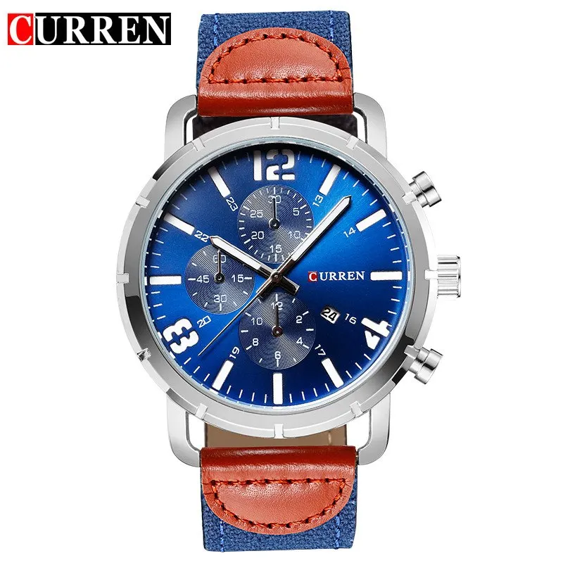 

Curren Luxury Casual Men Watches Analog Military Sports Watch Quartz Wristwatches Relogios Montre Homme 8194