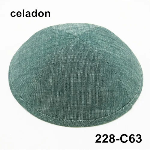 Джинсовая кепка 19 см kippot kippa yarmulke KIpa Skullies Beanies, Еврейская кипа с черепом - Цвет: 228C63