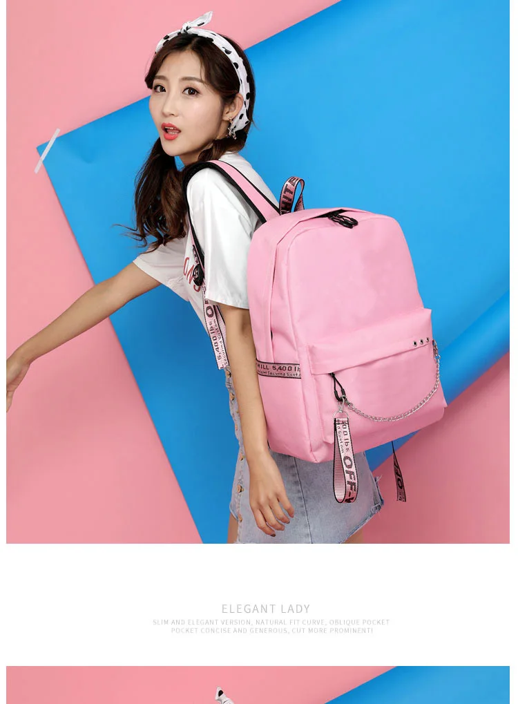 Корейский рюкзак с принтом дважды, Модный женский рюкзак, Холщовый Рюкзак Mochila Feminina, usb зарядка, рюкзак для ноутбука, женский рюкзак