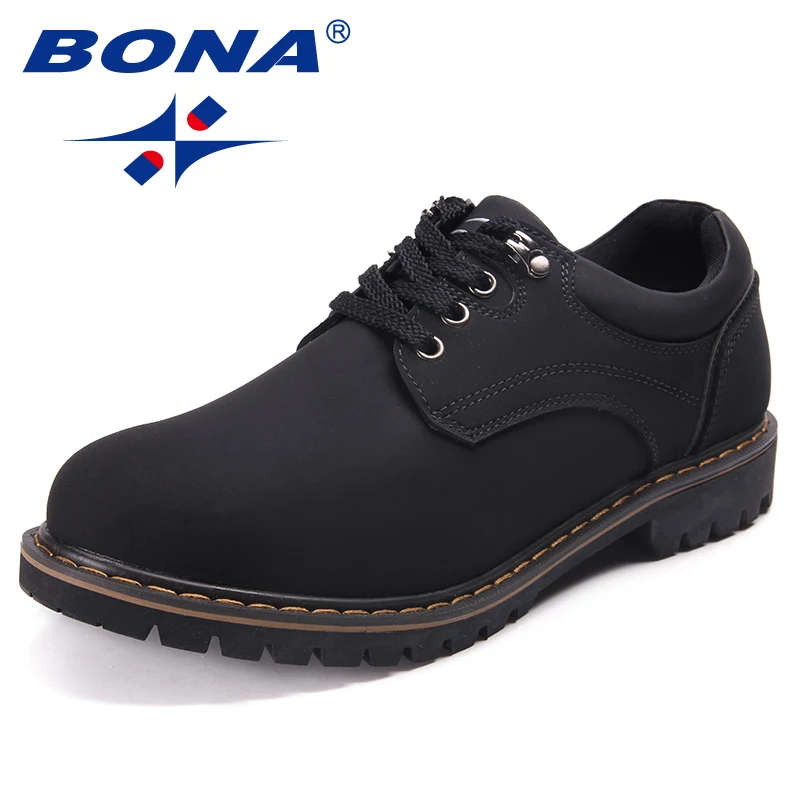 preço BONA Novo Estilo de Moda Masculina Sapatos Casuais Homens Couro da Ação Oxfords Lace Up Men Sapatos de Trabalho Confortável Macio Transporte Rápido Livre grátis