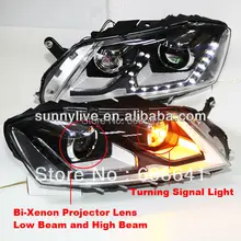 Для VW MAGOTAN B7L Passat светодиодный налобный фонарь 2012-13 лет, верхняя одежда