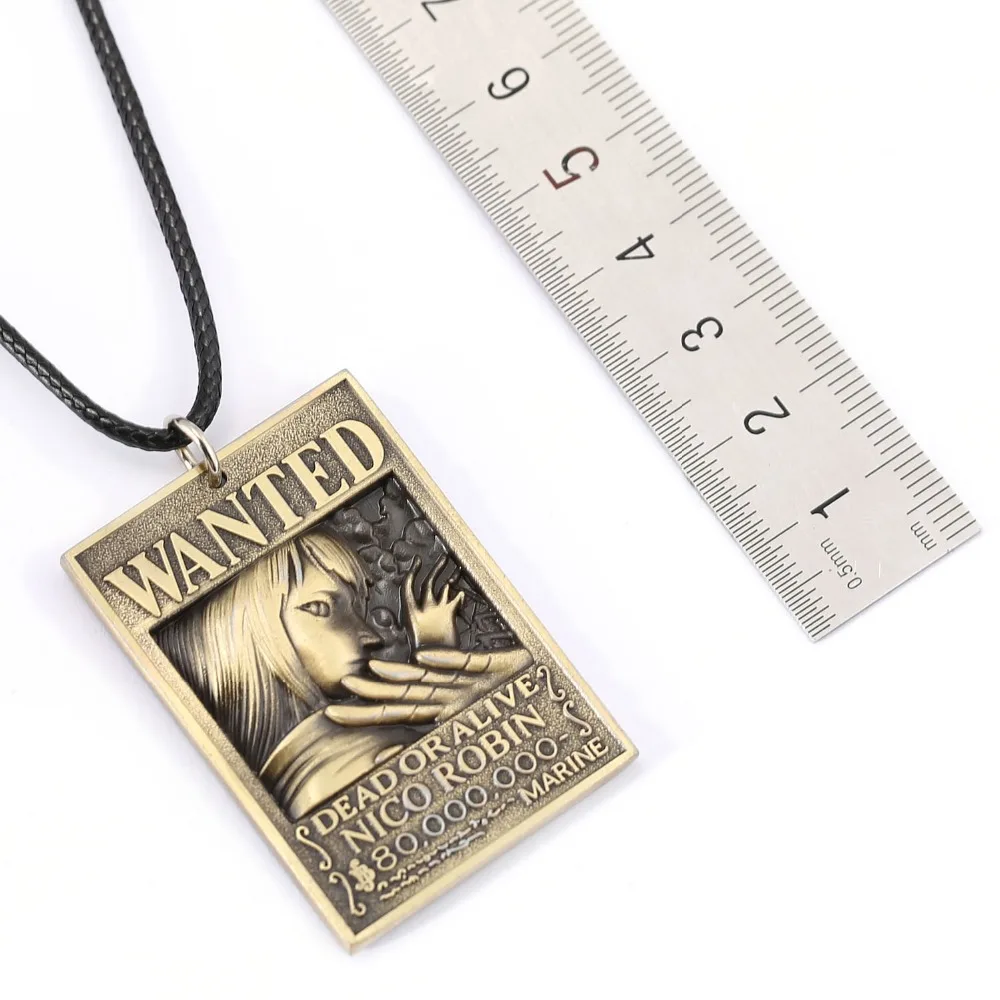 New One Piece Wanted Necklace Zoro Wanted Cosplay Pendant