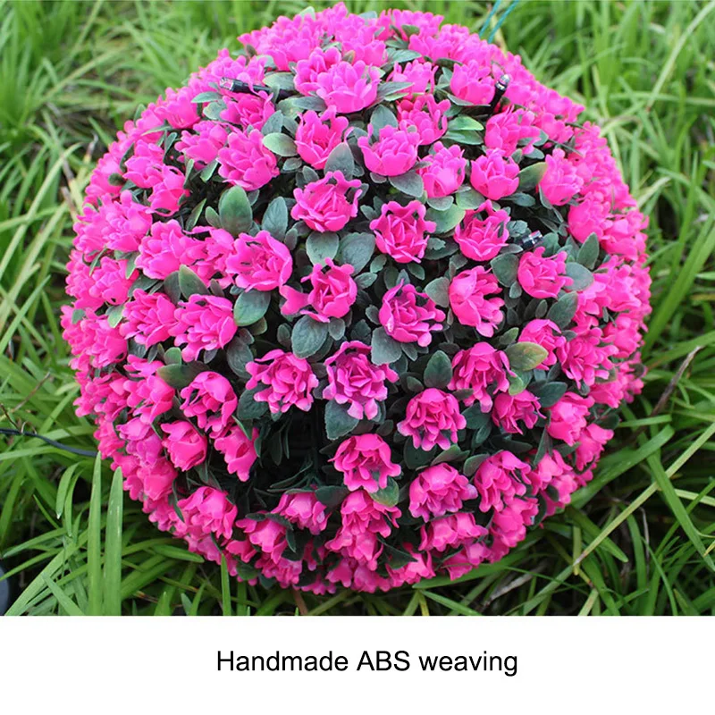 

20 LEDs Solar Light Flower Ball Hanging Garden Ornament Energy Saving Lamp _WK