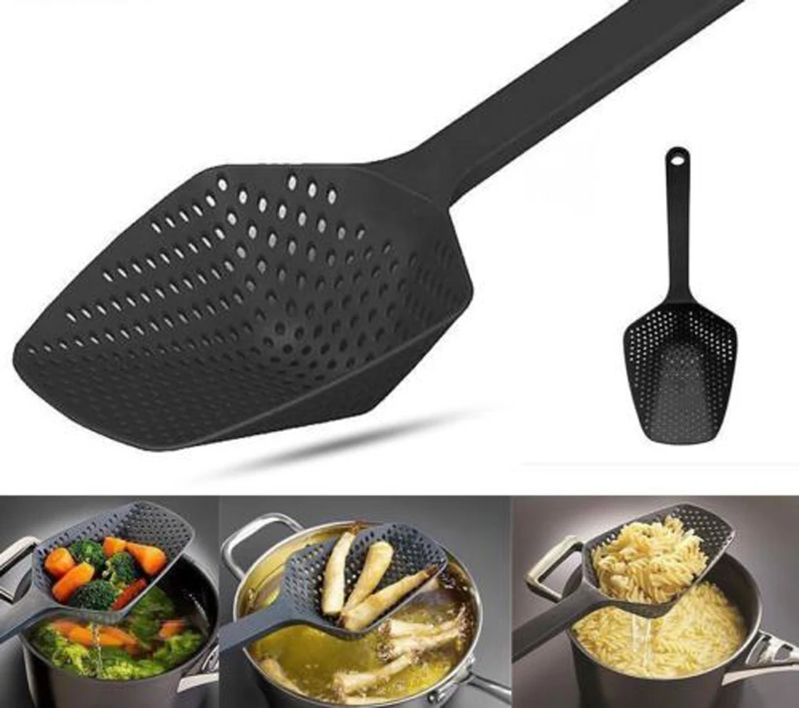 

Cooking Shovel Vegetable Strainer Scoop Nylon Spoon Colander Soup Nice